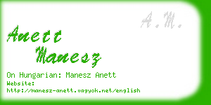 anett manesz business card